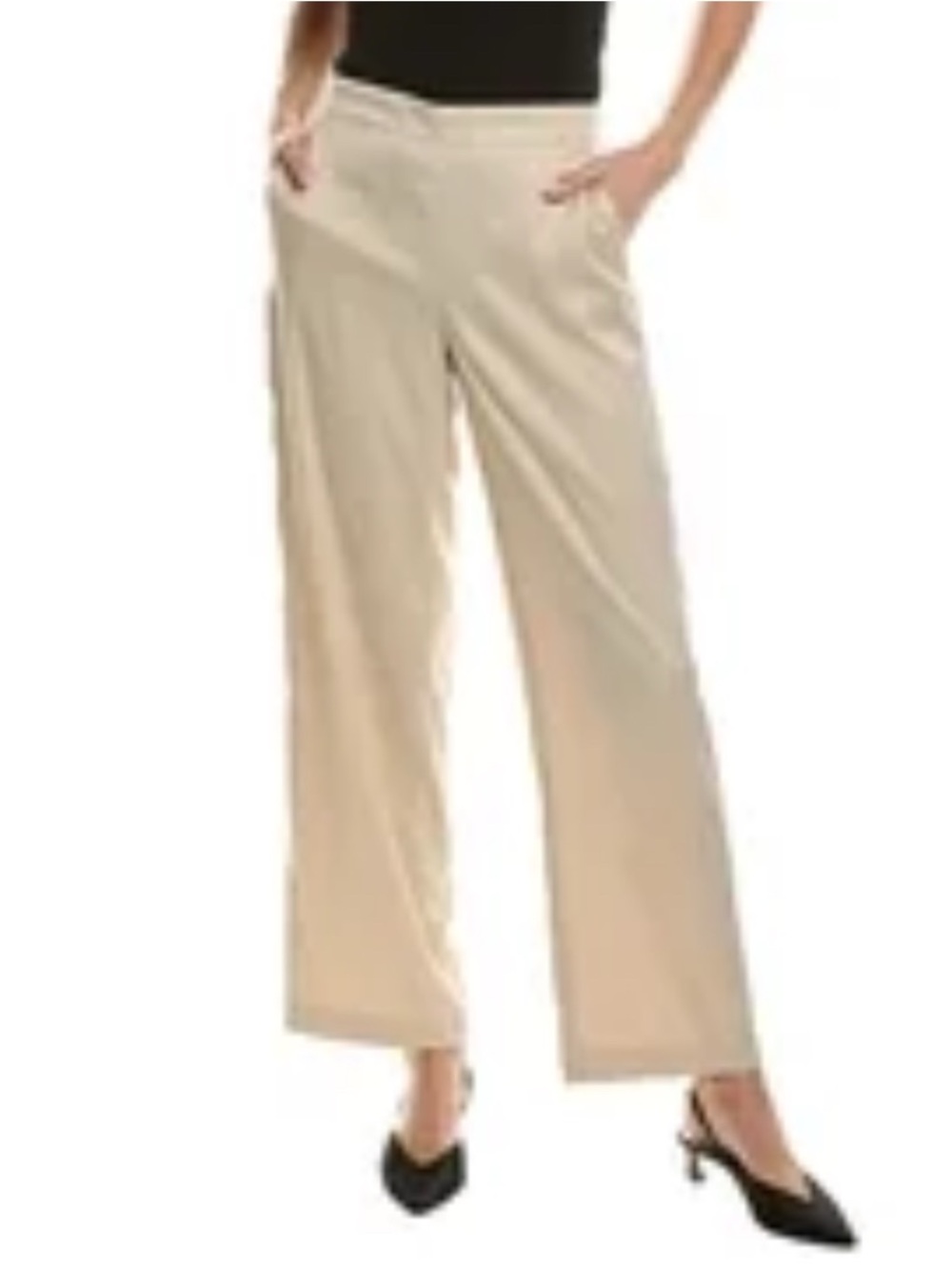 Ann Taylor NEW Wide-Leg Dress Pants in Beige